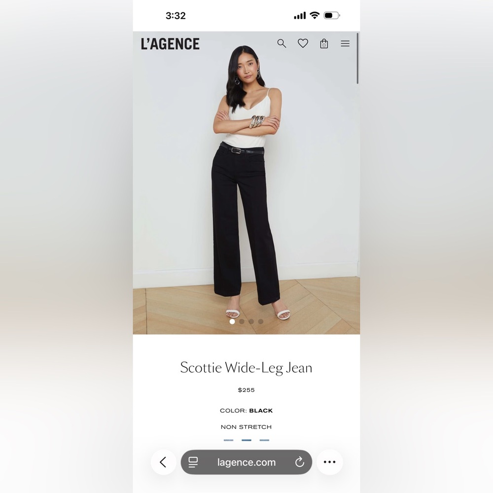 L'AGENCE Classic Black Trousers
